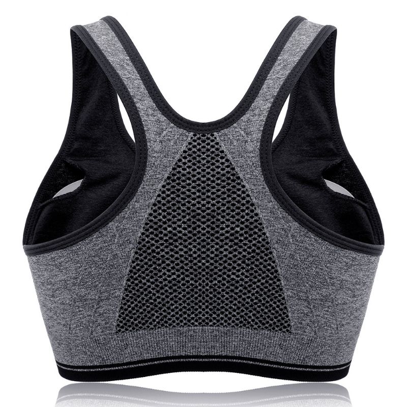 Front Dragkedja Fitness Stötsäker Sport Bh