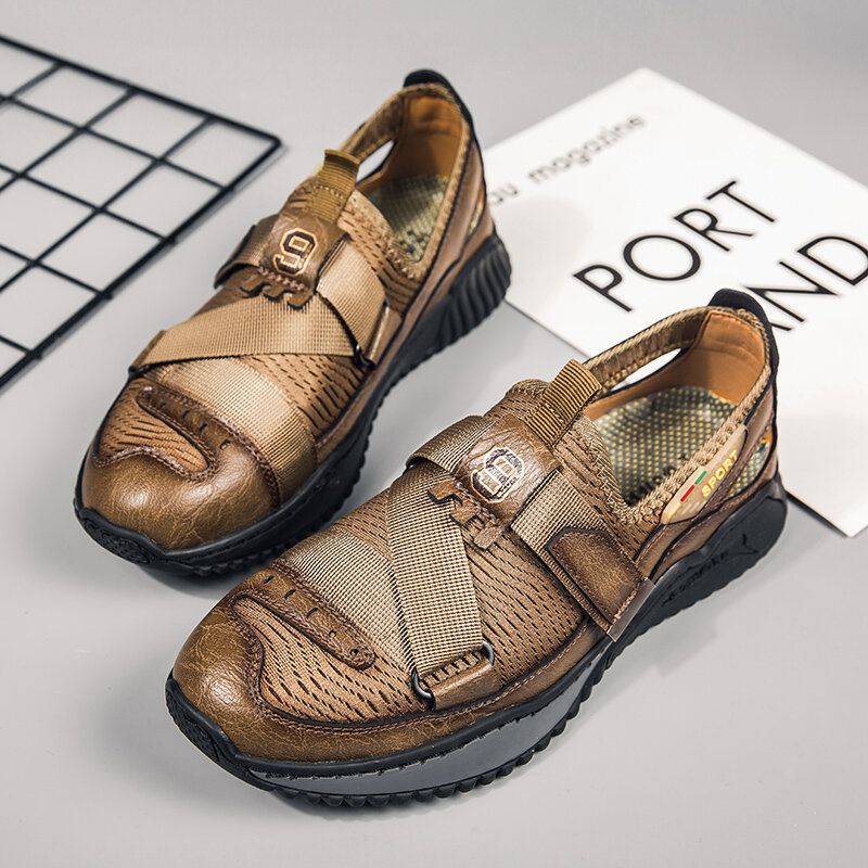 Herr Andas Konstläder Krokögla Stängd Tå Utomhus Dagliga Sandaler