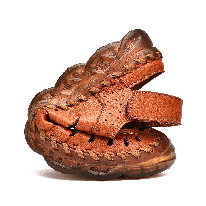 Män Mikrofiber Andas Halkfri Sluten Tå Casual Outdoor Sandaler