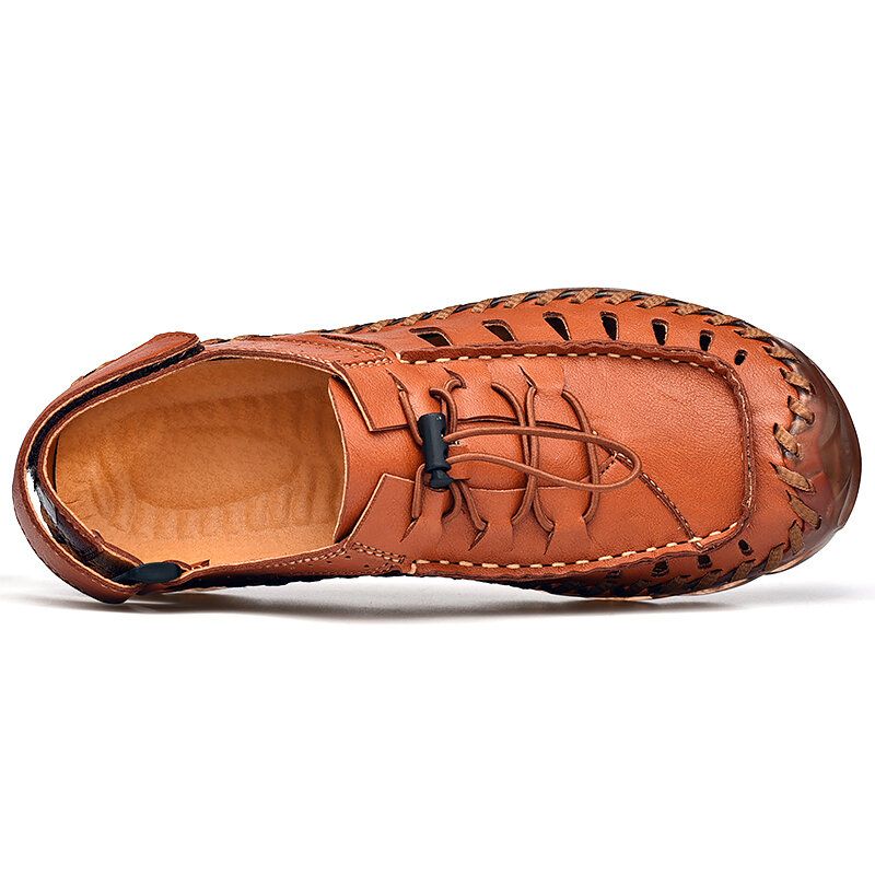 Män Mikrofiber Andas Halkfri Sluten Tå Casual Outdoor Sandaler