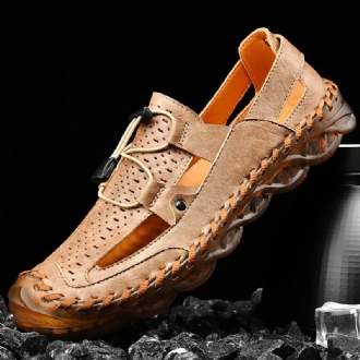 Män Mikrofiber Andas Halkfri Sluten Tå Casual Outdoor Sandaler