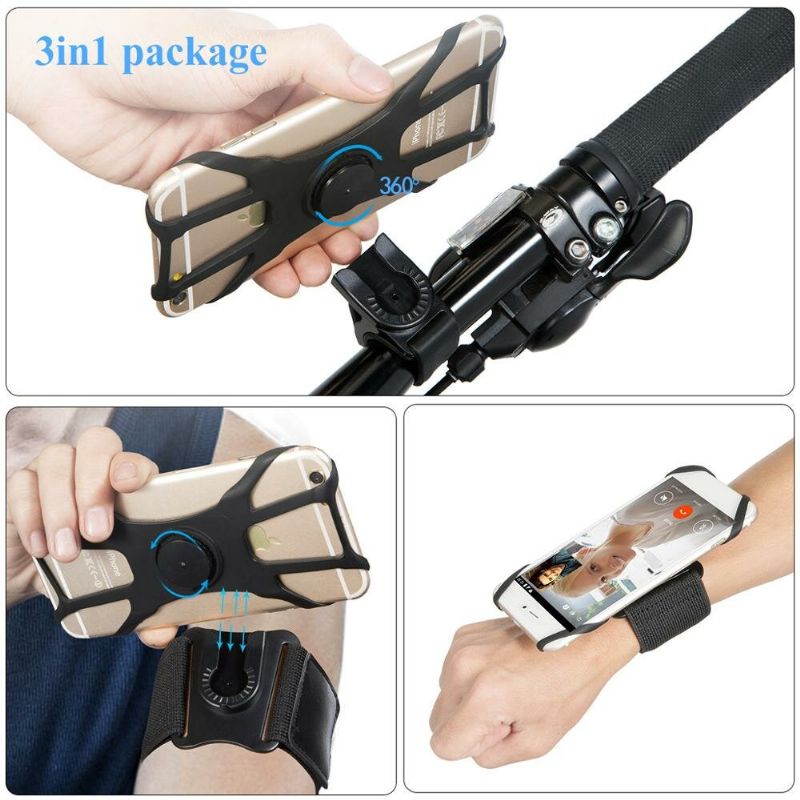 Löpning Mobiltelefon Armväska Demontering Sportarmskydd Utomhusridning Mobiltelefon Roterande Armband