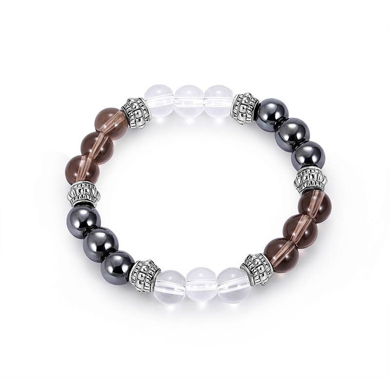 Trendigt 8mm Buddha Beads Armband Natursten Casual Gradient Beaded Armband For Herr Present