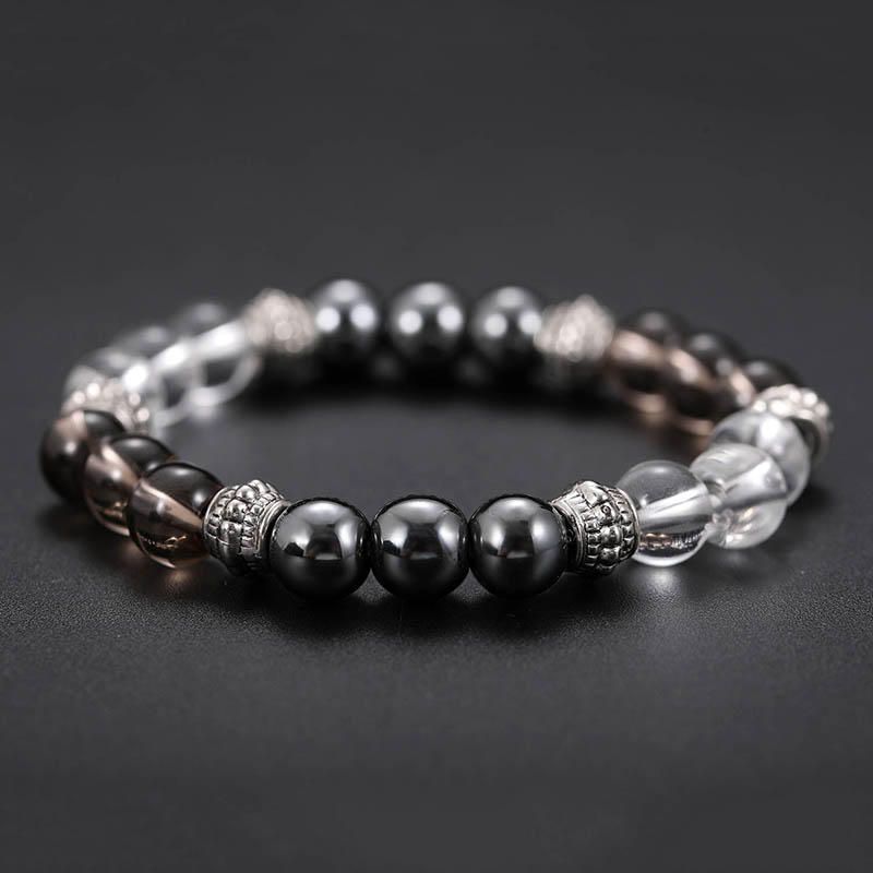 Trendigt 8mm Buddha Beads Armband Natursten Casual Gradient Beaded Armband For Herr Present