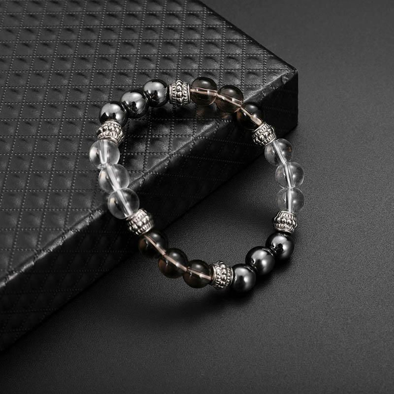 Trendigt 8mm Buddha Beads Armband Natursten Casual Gradient Beaded Armband For Herr Present