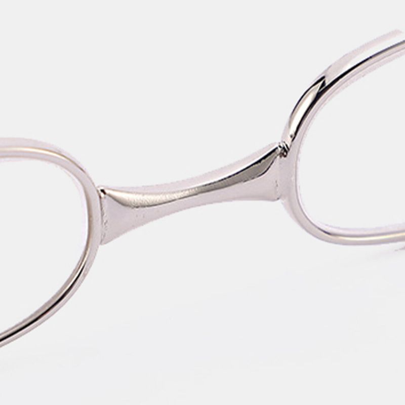 Unisex 360 Graders Rotation Vikbara Presbyopiska Glasögon Metall Full Rektangulär Båge Lättvikts Bärbar Presbyopisk Glasögon