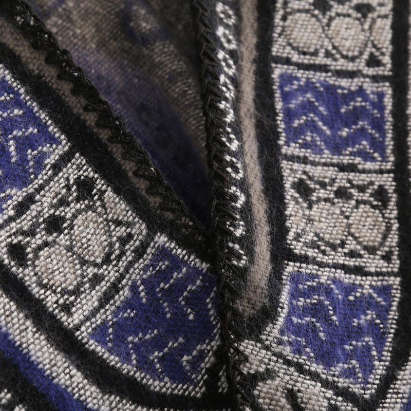 Dam 130*150cm Vintage Etnisk Konstgjord Kashmirscarf