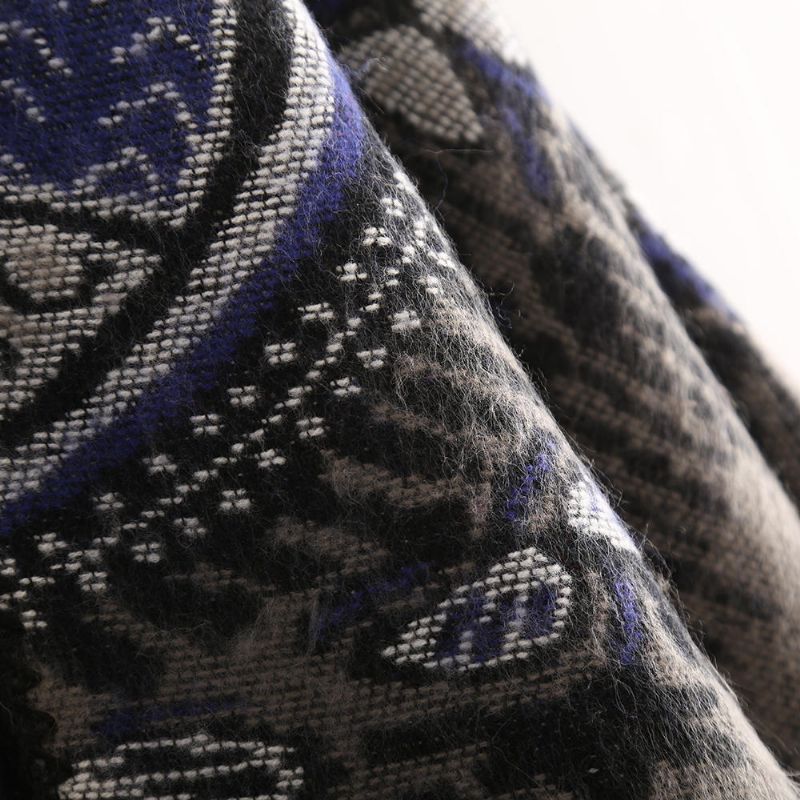 Dam 130*150cm Vintage Etnisk Konstgjord Kashmirscarf