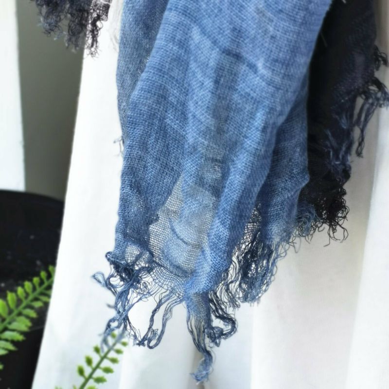 Dam Bomull Gradient Färg Naturlig Vik Silke Scar Casual Nackskydd Litterär Stil Scarf