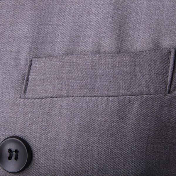 Brittisk Stil För Män Slim Fit Business Mode Casual Dubbelknäppt Västar