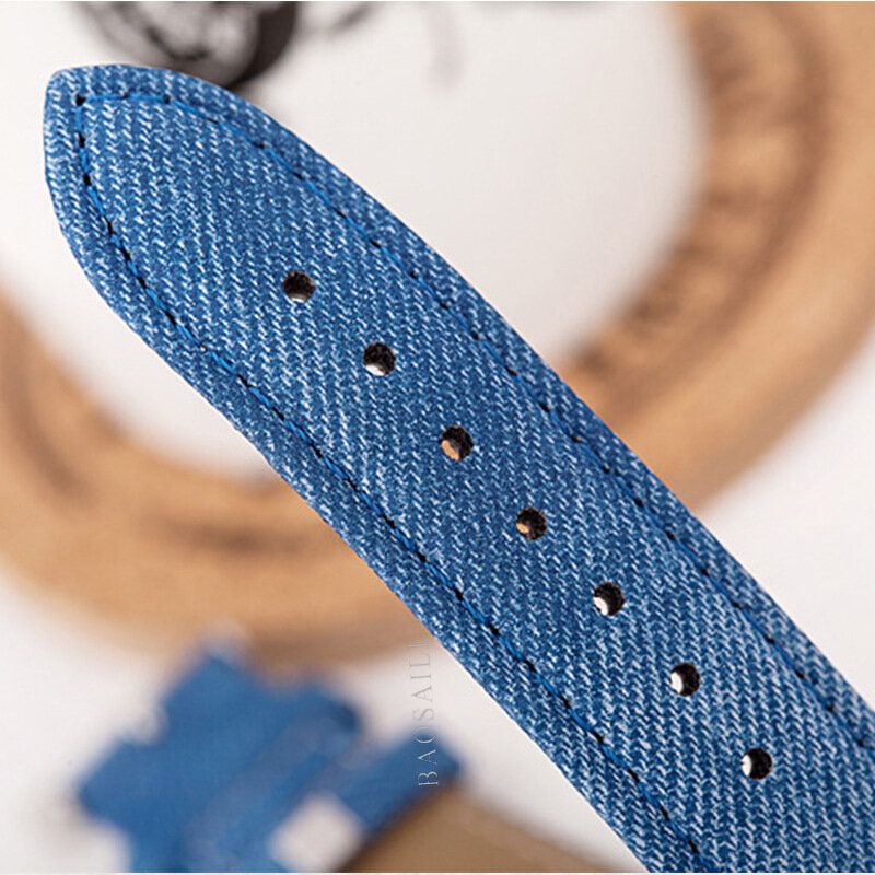 Casual Black Horse Desert Dial All-match Denim Armband Herr Quartz Watch Armbandsur