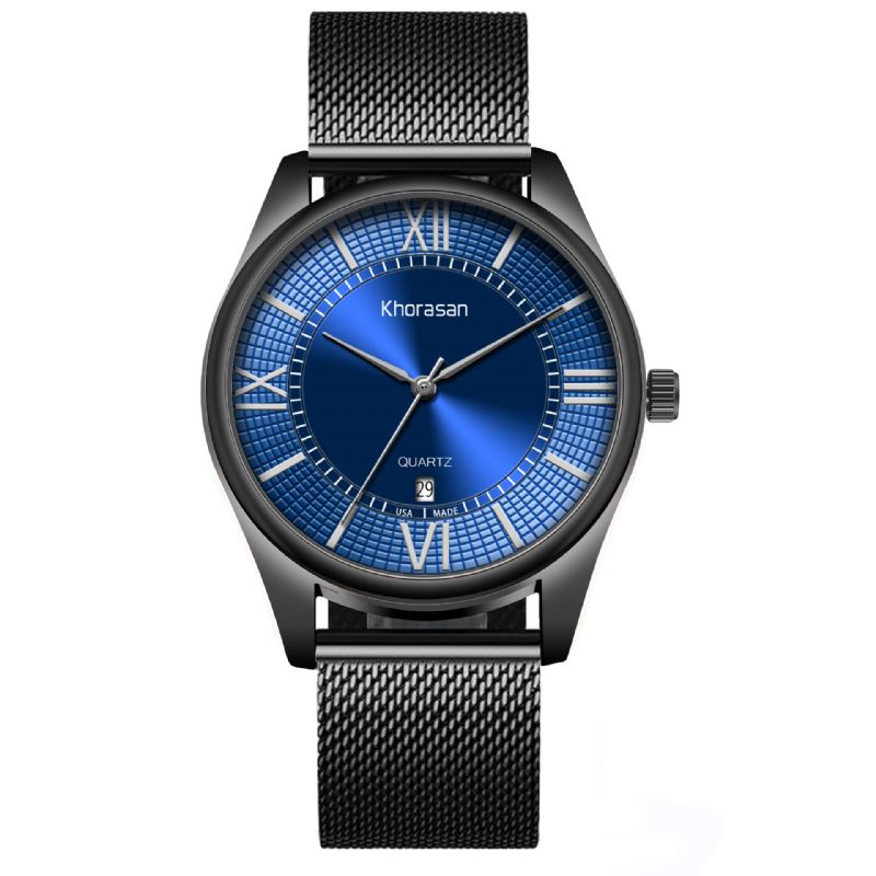 Herr Business Watch Dekorerad Pointer Calendar Quartz Watch