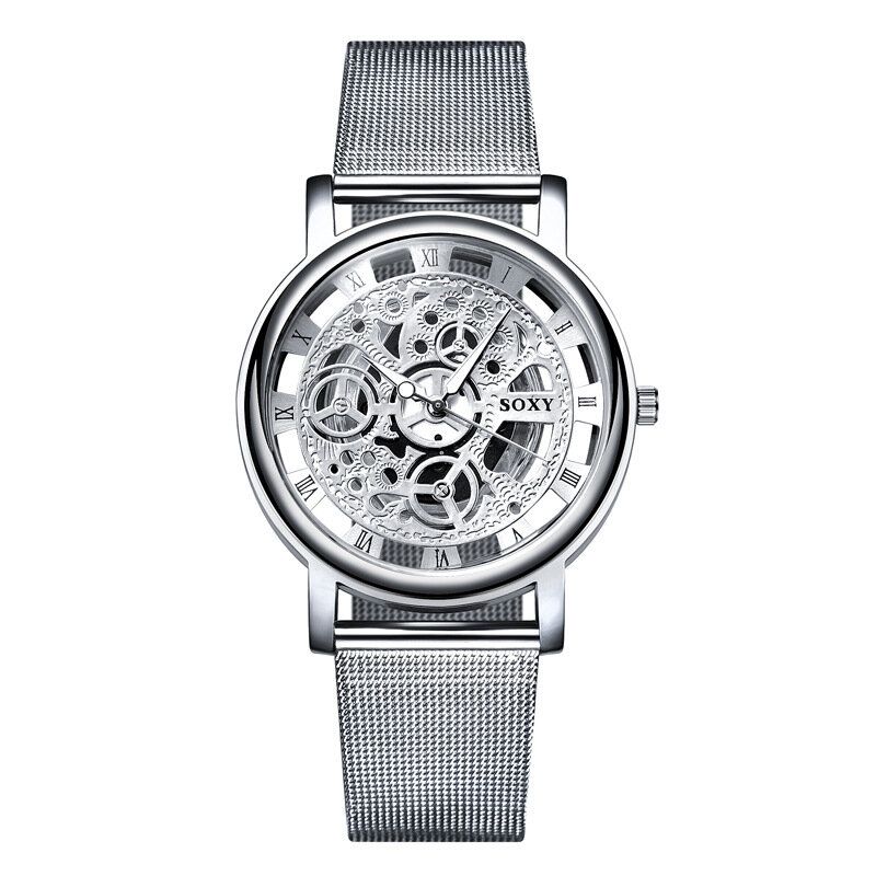 Herrklocka Business Mode Alloy Hollow Quartz Watch