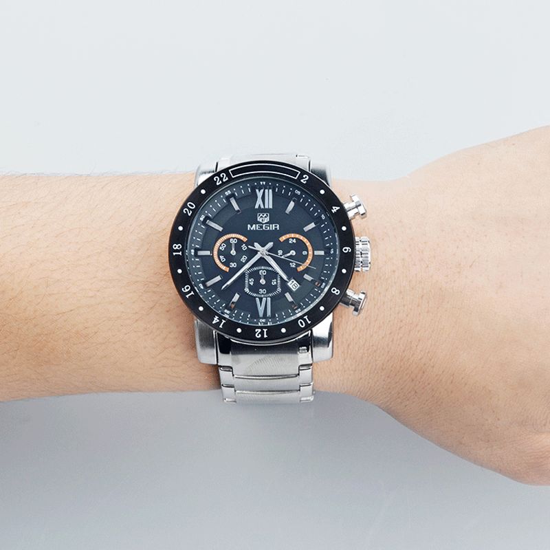 Män Luminous Display Mode Vattentät Quartz Watch