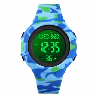 Mode 50 M Vattentät Lysande Display Countdown Alarm Stoppur Herr Sport Digital Watch