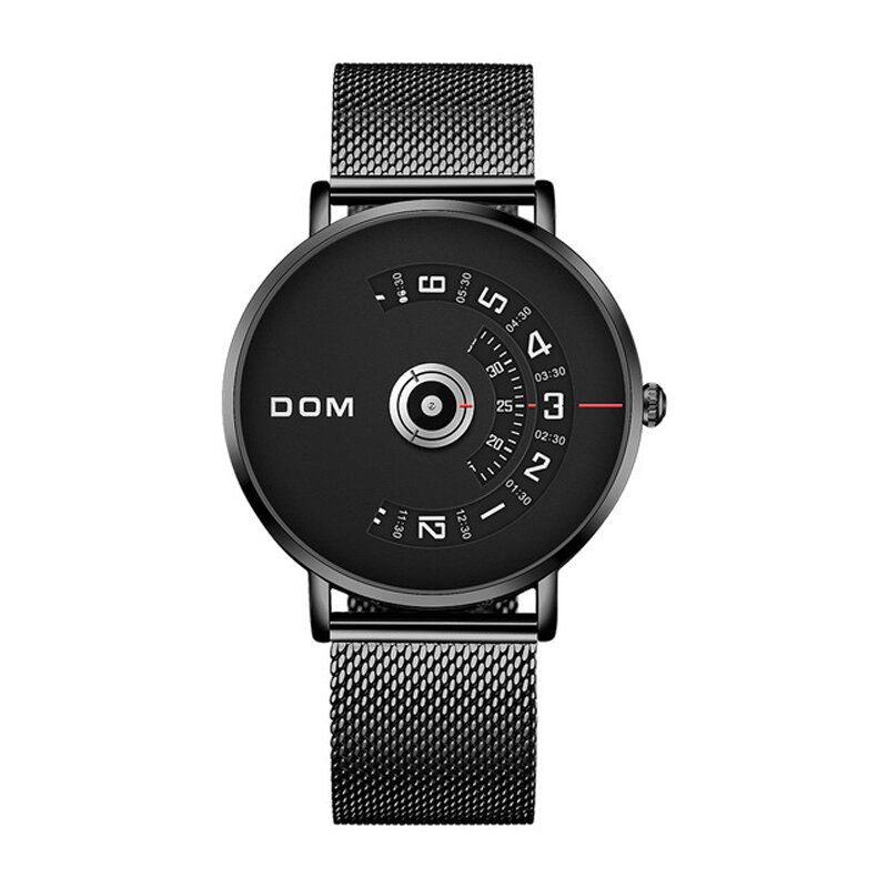 Mode Herrklocka Creative Dial 3atm Vattentät Quartz Watch