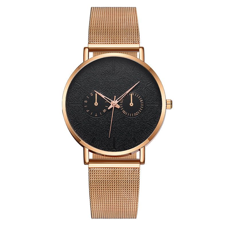 Mode Sport Män Klockor Full Legering Fodral Band Matt Urtavla Vattentät Chronograph Quartz Watch