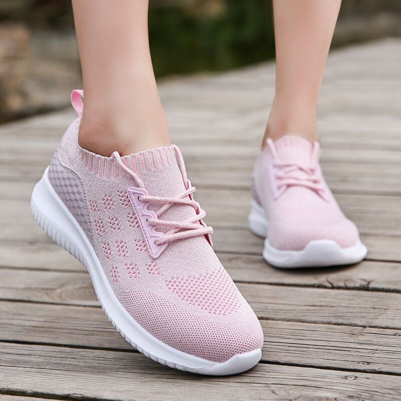 Dam Casual Andas Stickade Lätta Halkfria Sneakers