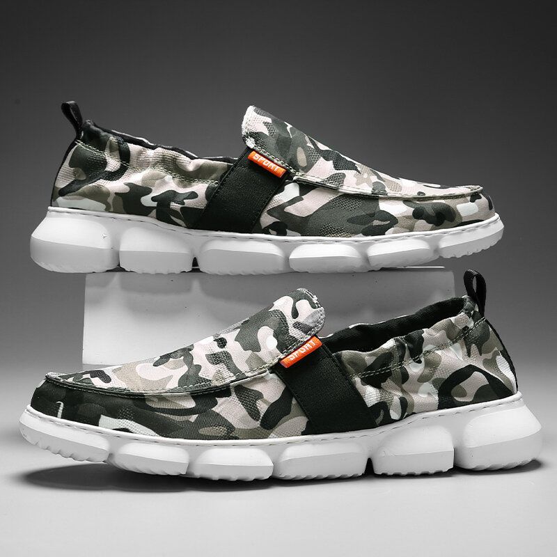 Män Andas Slip On Lätta Gamla Peking Casual Skor
