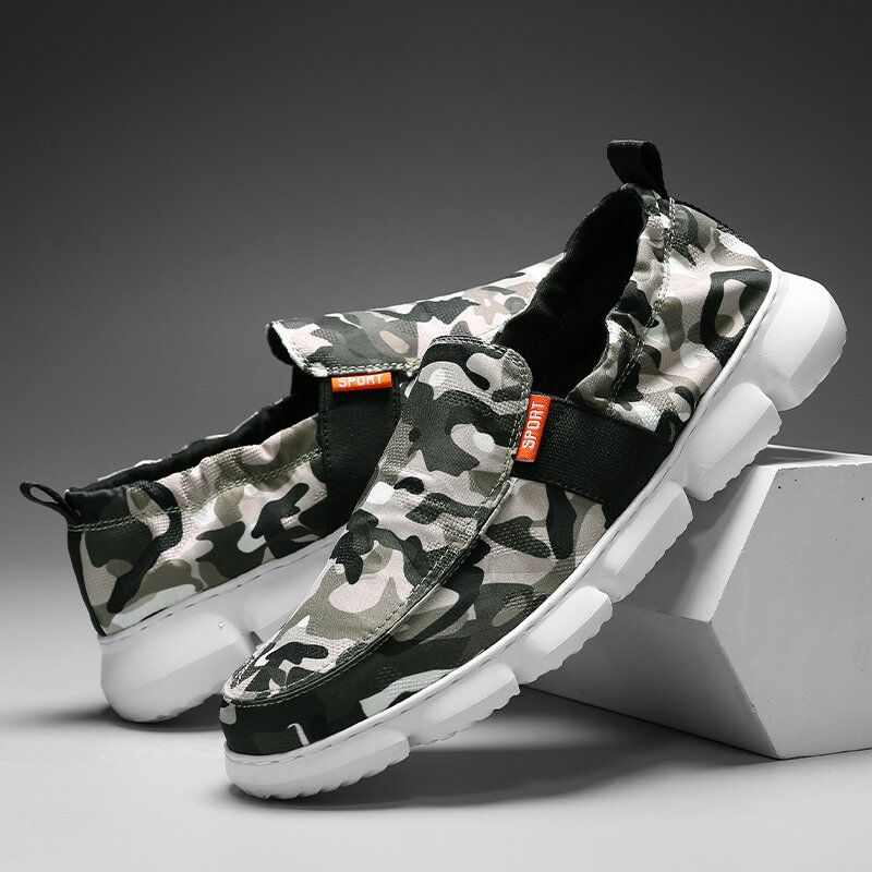 Män Andas Slip On Lätta Gamla Peking Casual Skor