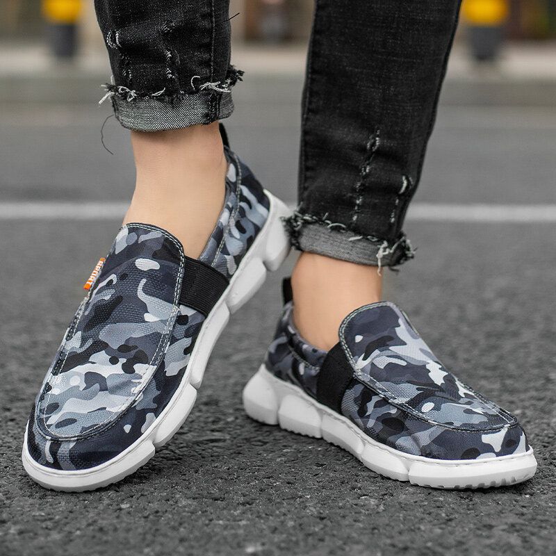 Män Andas Slip On Lätta Gamla Peking Casual Skor
