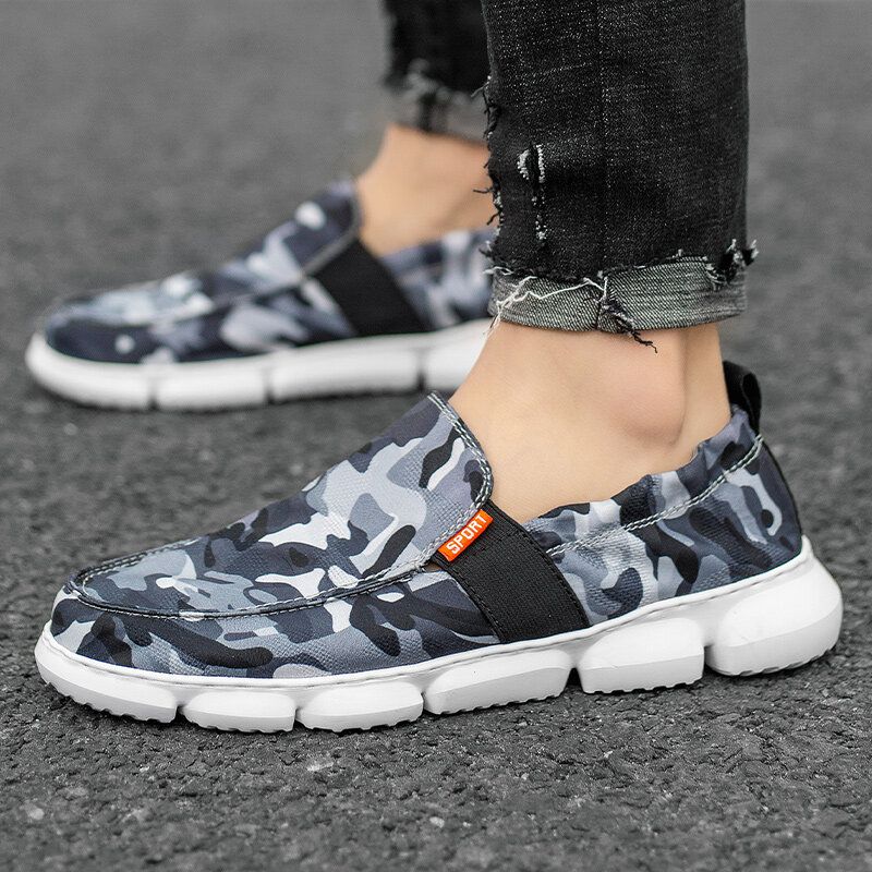 Män Andas Slip On Lätta Gamla Peking Casual Skor