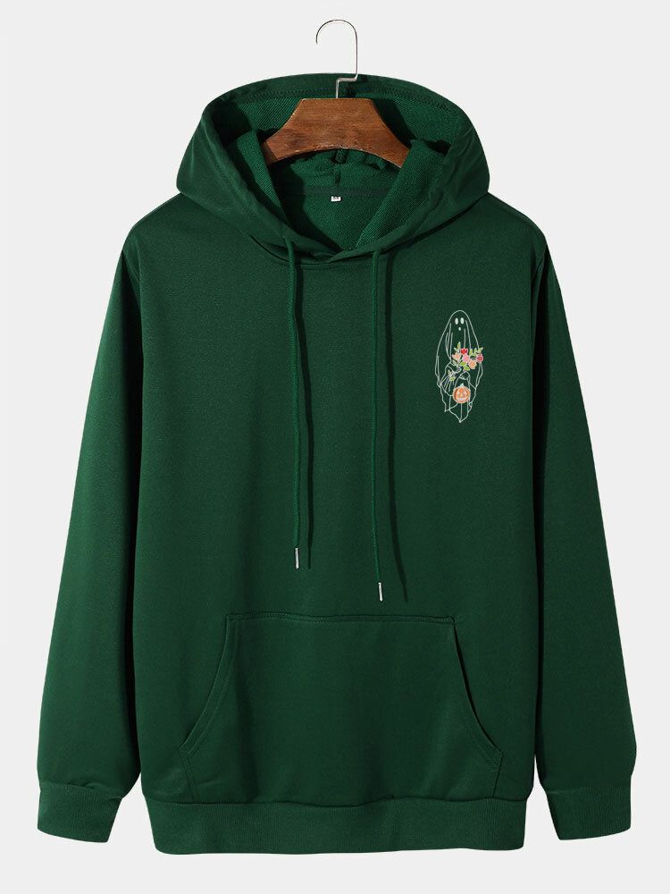 Casual Halloween Ghost Cartoon Hoodies För Män