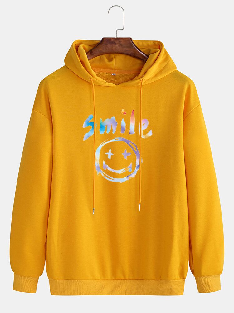 Graffiti Leendetryck För Herr Dragsko Casual Pullover Hoodie