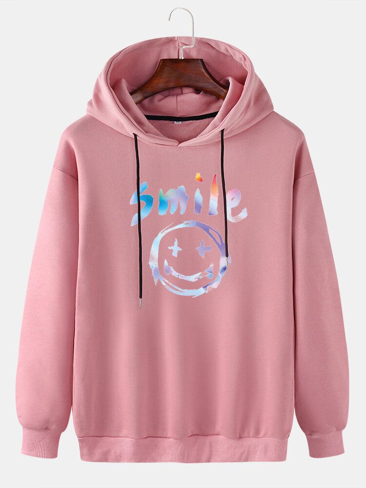 Graffiti Leendetryck För Herr Dragsko Casual Pullover Hoodie