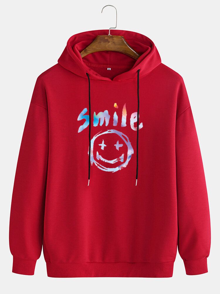 Graffiti Leendetryck För Herr Dragsko Casual Pullover Hoodie