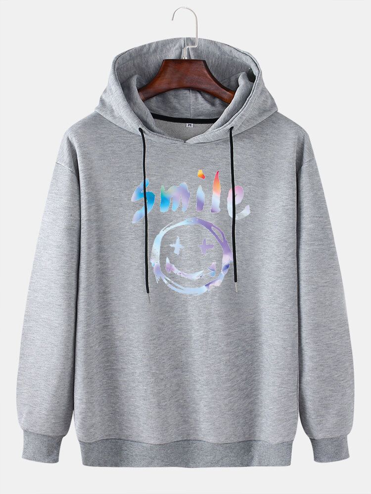 Graffiti Leendetryck För Herr Dragsko Casual Pullover Hoodie