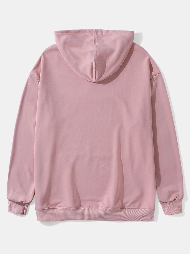 Hoodies Med Dragsnöre För Män För Män Halloween Brevhuvud Med Känguruficka