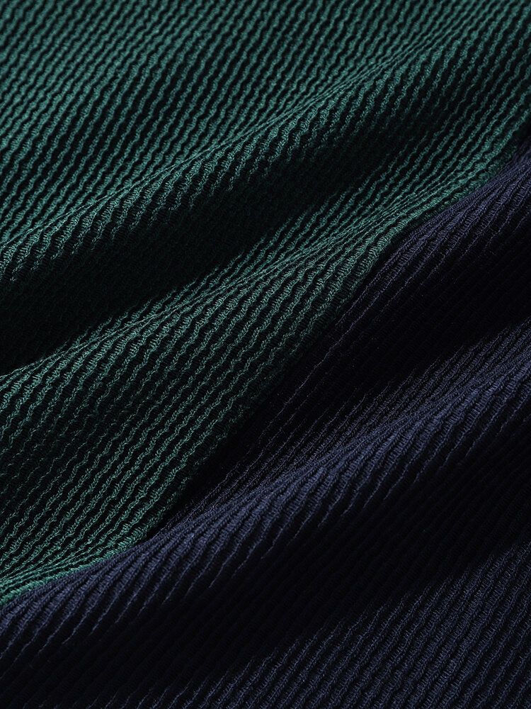 Preppy Style Color Block Hood-tröja Med Halv Dragkedja För Män