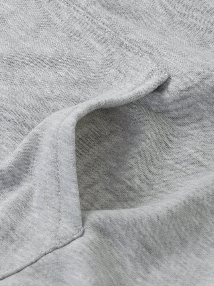 Rutigt Patchwork För Män Faux Twinset Drop Shoulder Huvtröjor Med Ficka