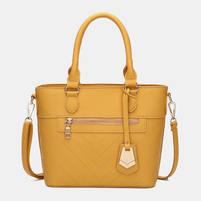 Kvinnor Solid Commuter Satchel Crossbody Bag Axelväska Handväska
