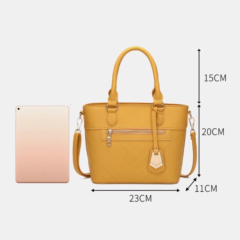 Kvinnor Solid Commuter Satchel Crossbody Bag Axelväska Handväska