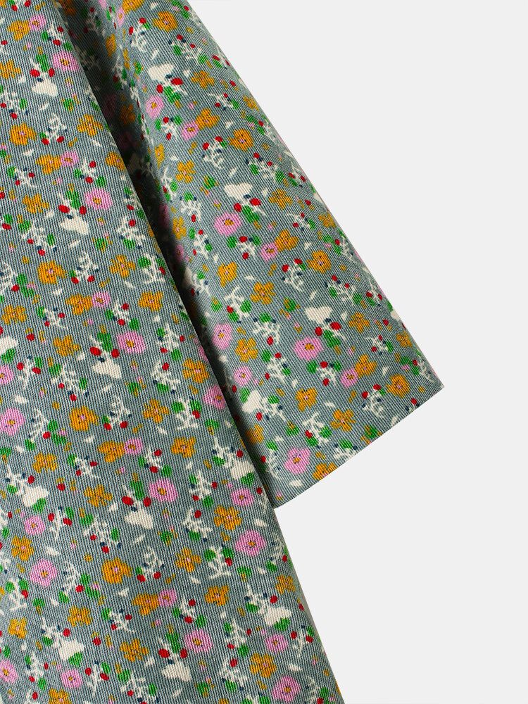 Bohemiskt Blommönster 3/4 Långa Ärmar Casual Jacka För Kvinnor