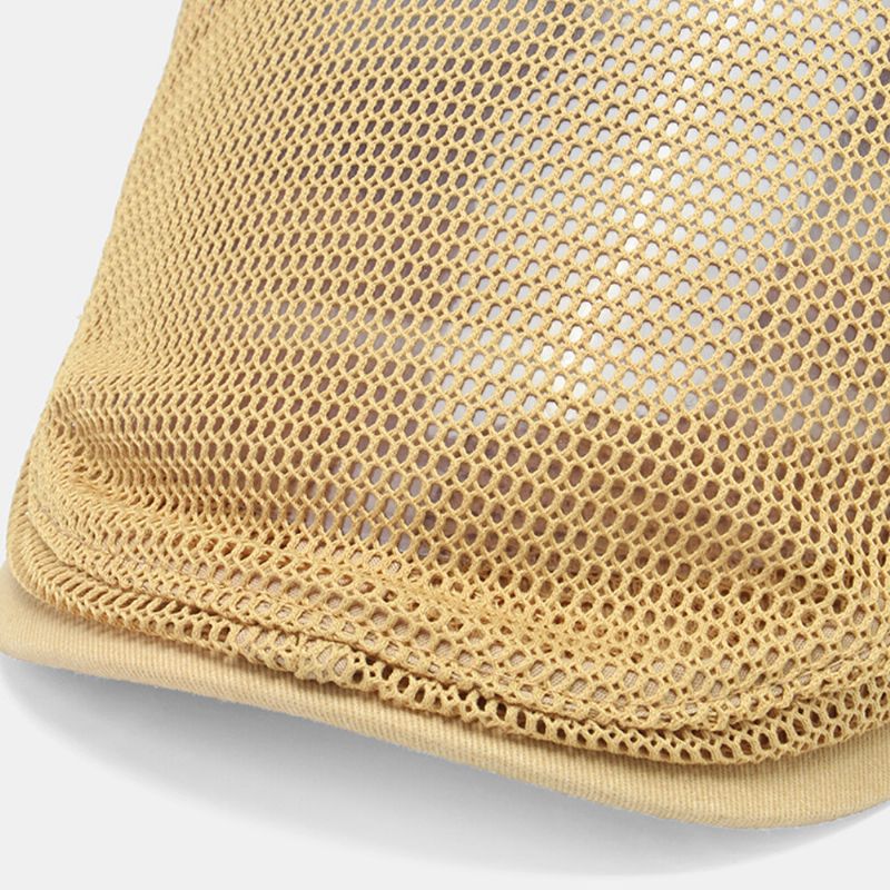Collrown Herr Mesh Ivy Keps Kontrast Färg Patchwork Andas Casual Basker Flat Kepsar