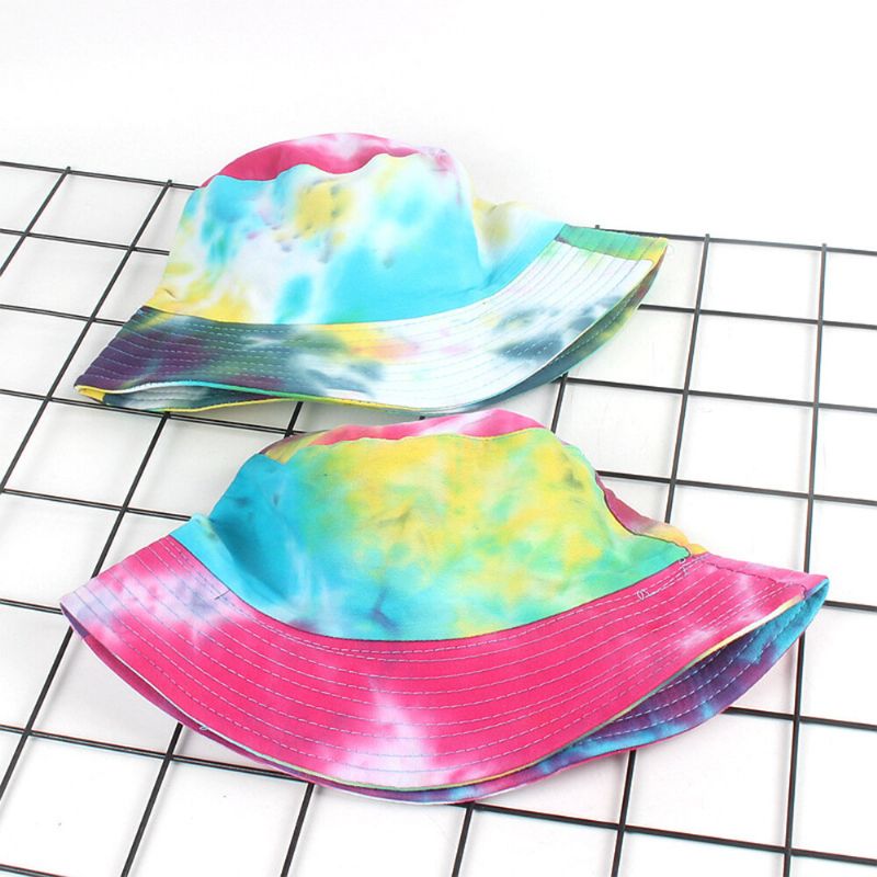 Färgglad Graffiti Fisherman Hat Solskyddsmedel Basin Hat Bucket Hat
