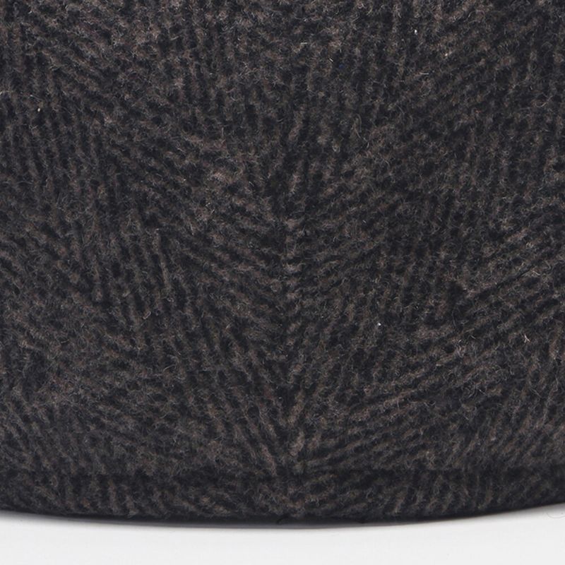Herr Kortbrättade Randmönster Basker Retro Casual Solskydd Varm Justerbar Framåt Hatt Flat Hat Cabbie Hatt