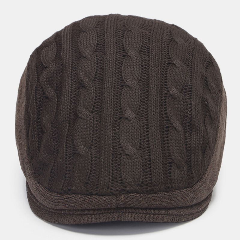 Män Bomull Mesh Andas Stickade Kepsar Utomhus Casual Varm Solskydd Basker Keps Platt Mössa Fram Keps