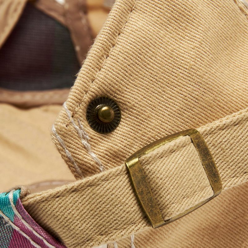 Män Bomull Utomhus Splits Pläd Panel Visir Vintage Hat Basker Flat Cap
