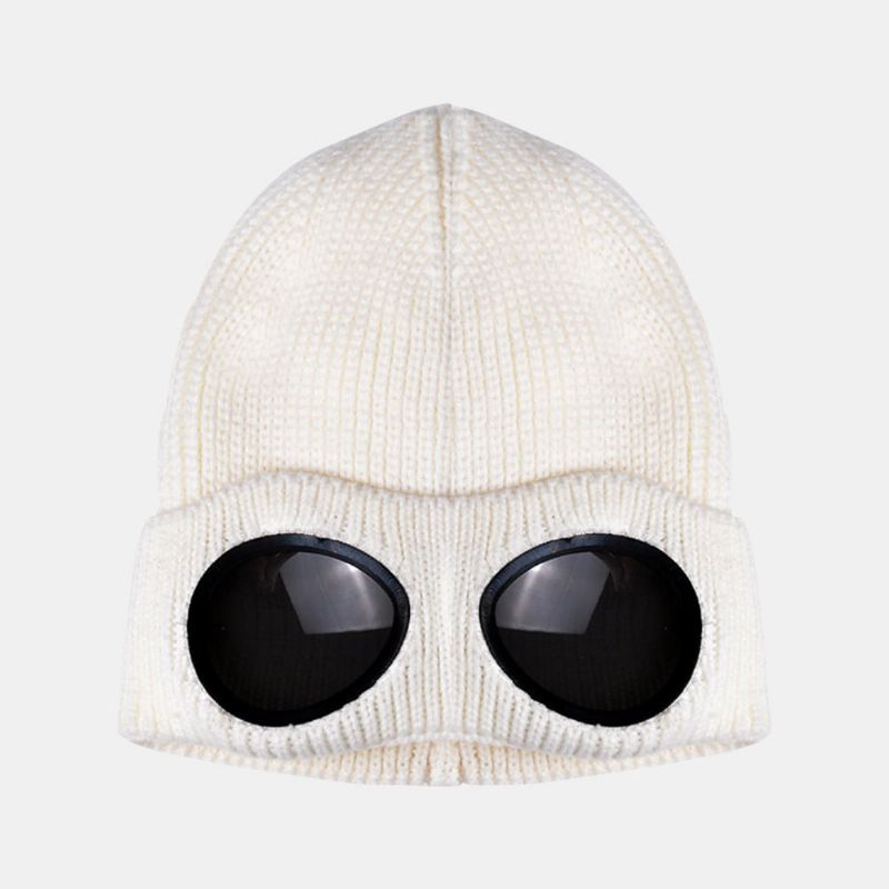 Solglasögon Sammet Skid Keps Stickad Varm Ull Små Keps Beanies
