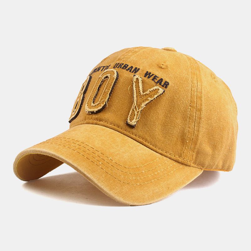 Unisex Bomull 3d Brevbroderimönster Patch Tvättad Solskyddsbaseballkeps