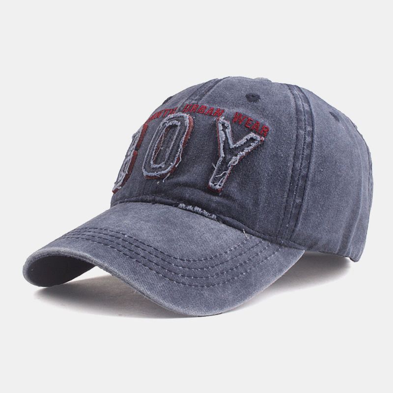 Unisex Bomull 3d Brevbroderimönster Patch Tvättad Solskyddsbaseballkeps