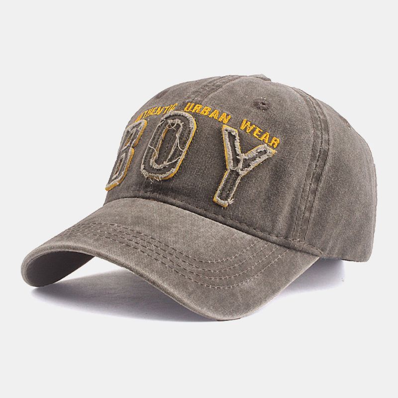 Unisex Bomull 3d Brevbroderimönster Patch Tvättad Solskyddsbaseballkeps