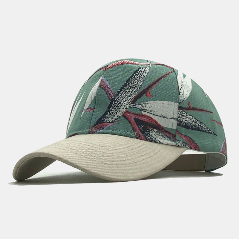 Unisex Bomull Blommiga Blad Broderimönster All-match Solskydd Baseballkeps