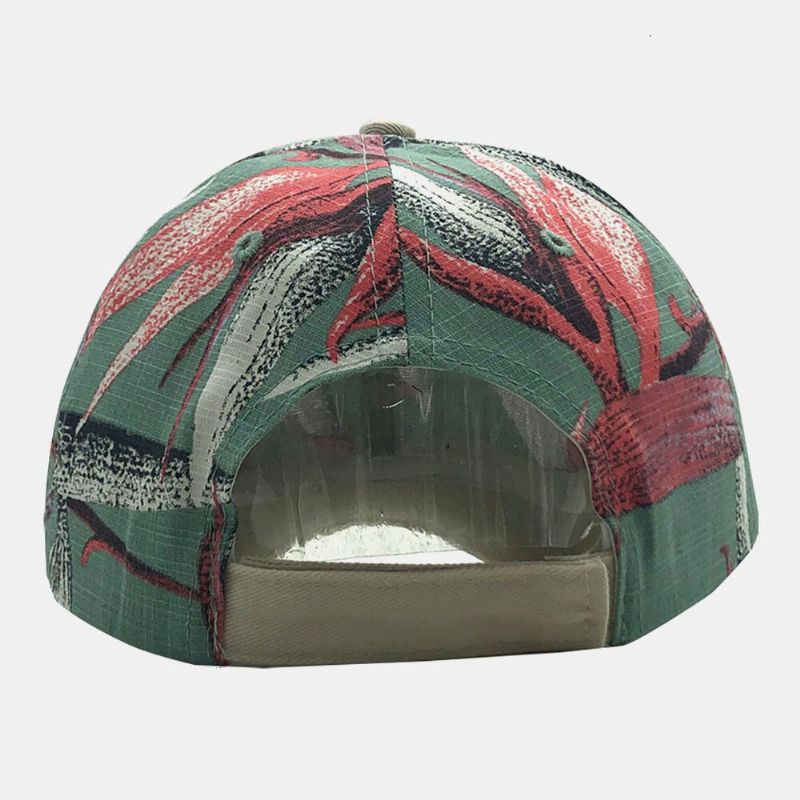 Unisex Bomull Blommiga Blad Broderimönster All-match Solskydd Baseballkeps