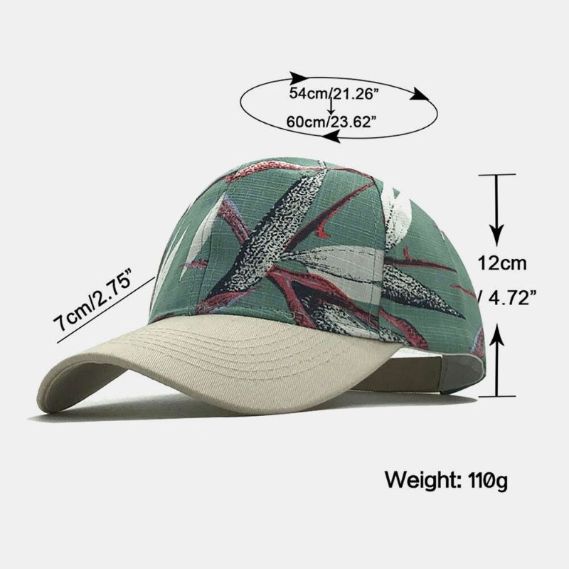 Unisex Bomull Blommiga Blad Broderimönster All-match Solskydd Baseballkeps