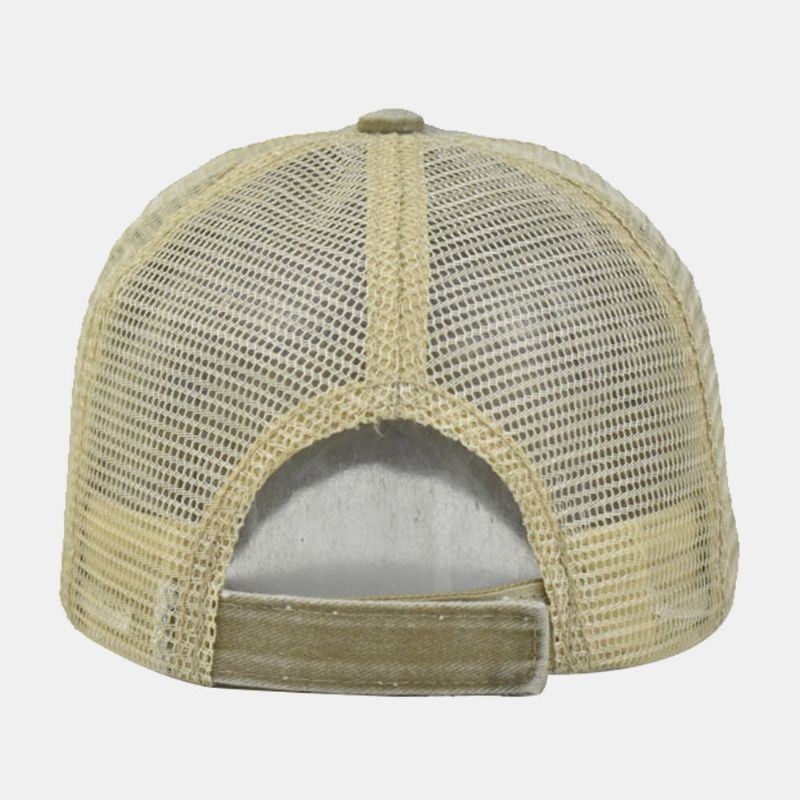 Unisex Broken Hole Patch Brevbroderi Baseballkeps Märke Gammal Utomhussolskydd Justerbar Hatt